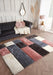 URCO 3d carved blocks blush  Living Room Geometric Rug.