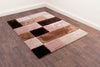 URCO 3d carved blocks natural Beige, Multicoloured Living Room Geometric Rug.