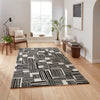 Catherine Lansfield Blocks Modern Abstract Black Rug