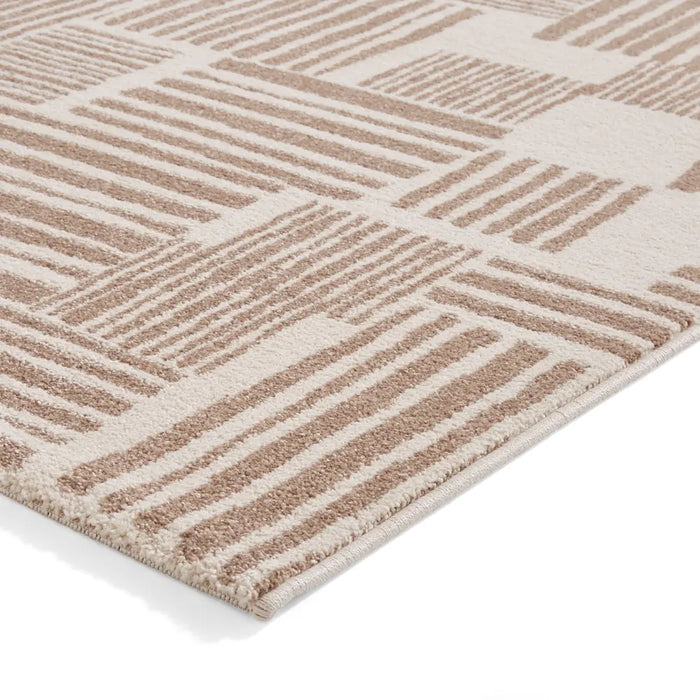Catherine Lansfield Blocks Modern Abstract Rug Beige Rug — RugsDirect ...