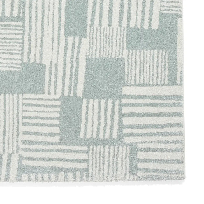 Catherine Lansfield Blocks Modern Abstract Sage Green Rug