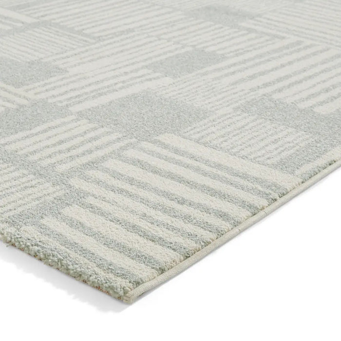 Catherine Lansfield Blocks Modern Abstract Sage Green Rug