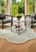 Origins bloom soft green Green Living Room Wool Rug.