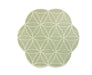 Origins bloom soft green Green Living Room Wool Rug.
