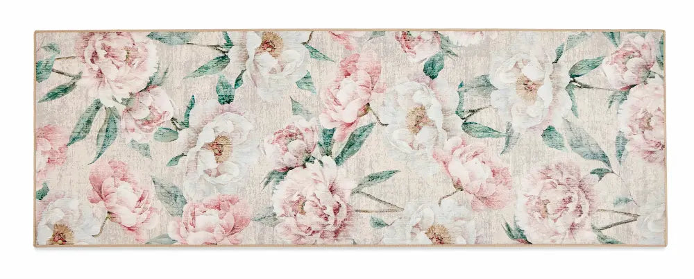 Blooming Peonies Oyster Pink Washable