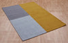 Asiatic blox mustard Yellow, Beige  Wool Rug.