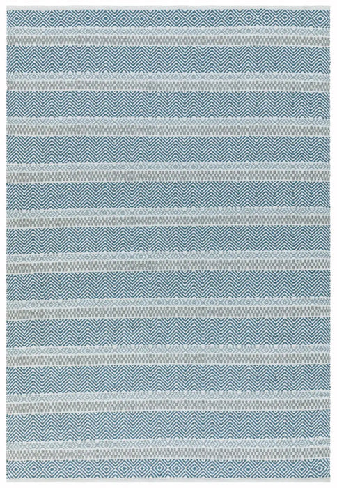 Asiatic boardwalk blue multi Blue, Multicoloured Living Room Striped Rug.