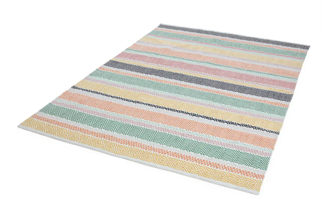 Asiatic boardwalk pastel multi Multicoloured Living Room Striped Rug.