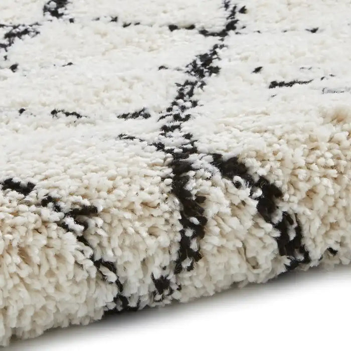 Think Rugs boho 5402 black grey white Grey, Black, Ivory Living Room Geometric Rug.