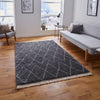 Think Rugs boho 8280 grey Grey Living Room Geometric Rug.
