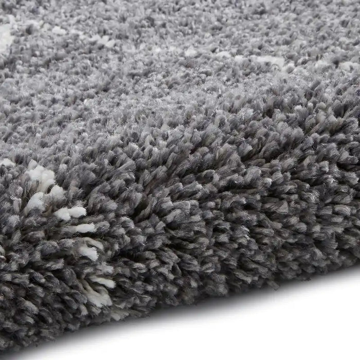 Think Rugs boho 8280 grey Grey Living Room Geometric Rug.
