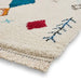 Think Rugs boho a859 multi Ivory, Multicoloured Living Room Geometric Rug.