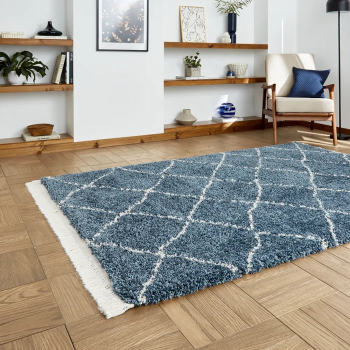 Boho 5413 Blue Berber Rug