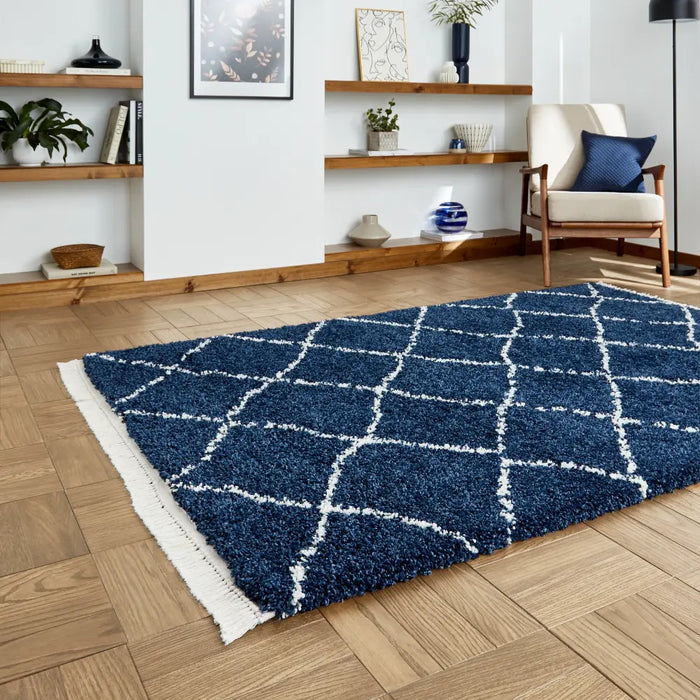 Boho 5413 Navy Berber Rug