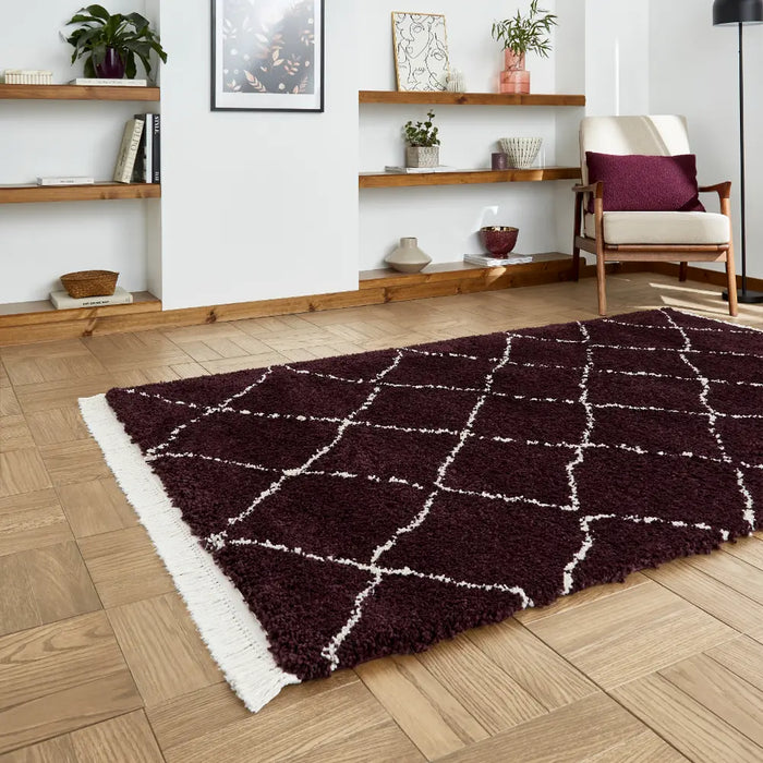 Boho 5413 Purple Berber Rug