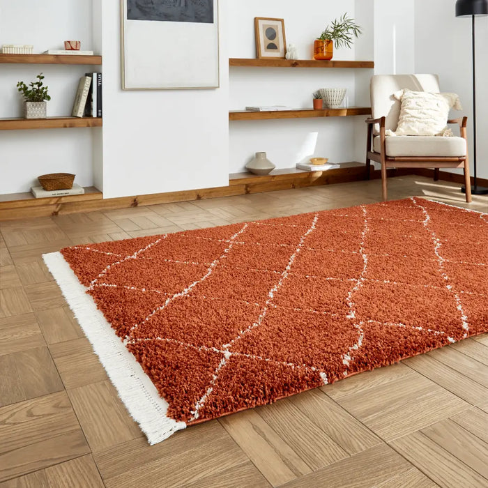 Boho 5413 Rust Berber Rug