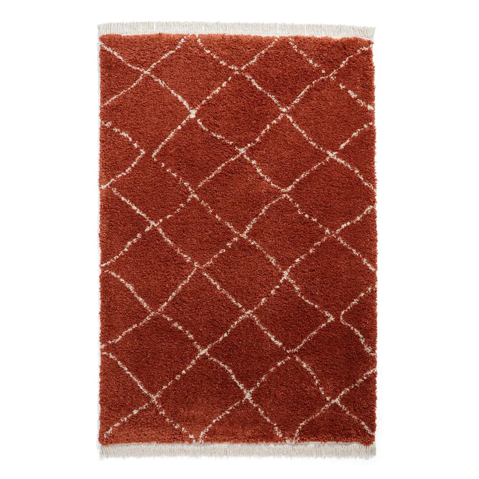 Boho 5413 Rust Berber Rug