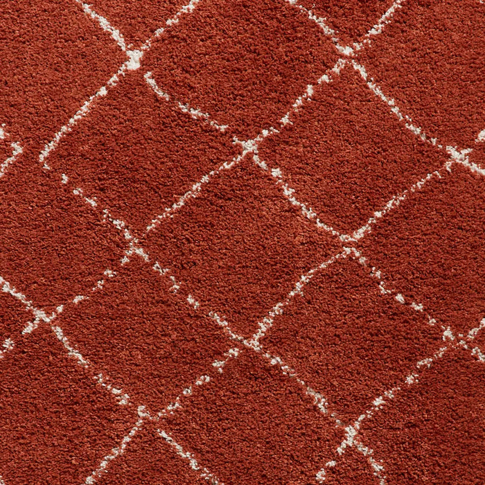 Rust Boho Area Rug Boho 5413 Rust Berber Rug Orange Rug — RugsDirect Online