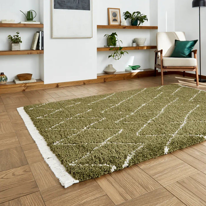 Boho 8280 Green Berber Rug