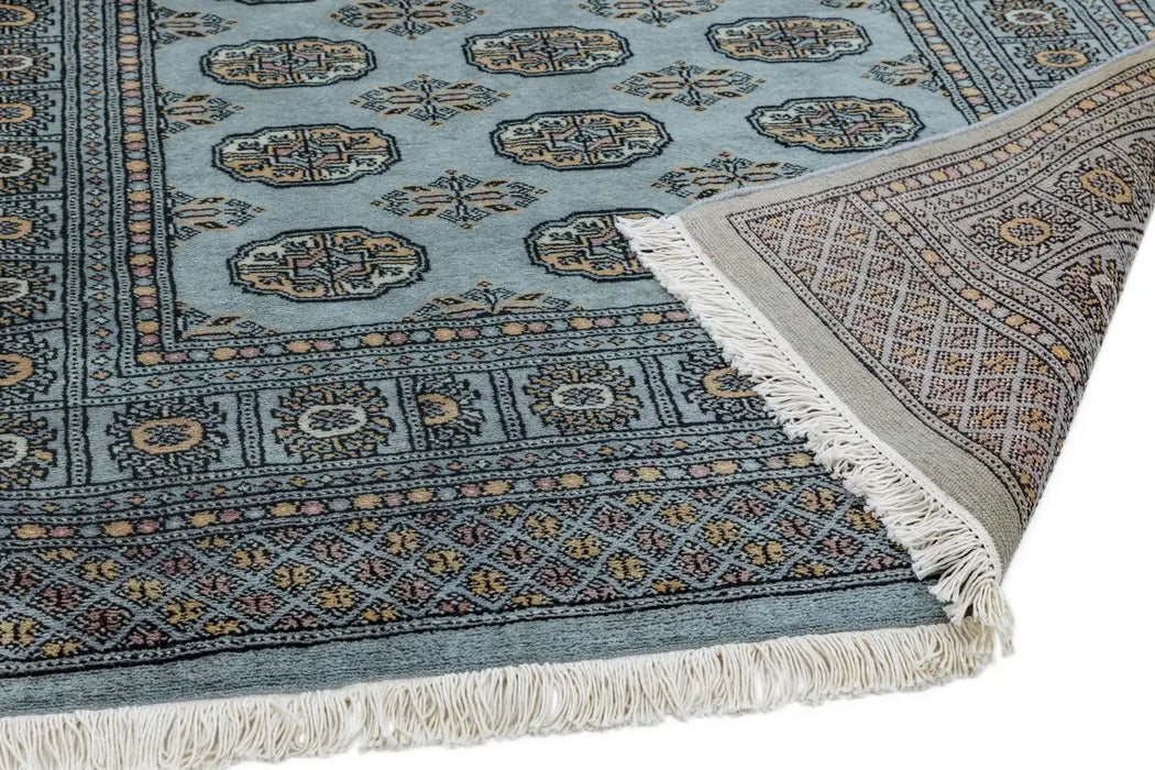 Asiatic bokhara light blue Blue Living Room Wool Rug.
