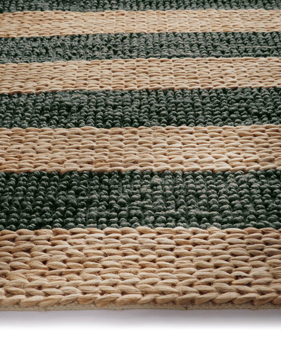 Bondi Jute Natural/Bottle Green