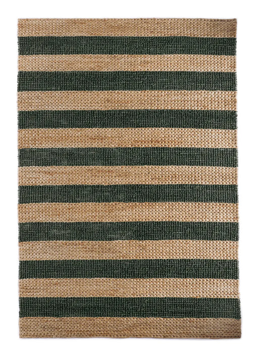 Bondi Jute Natural/Bottle Green