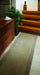 Origins borders taupe Beige Living Room Wool Rug.
