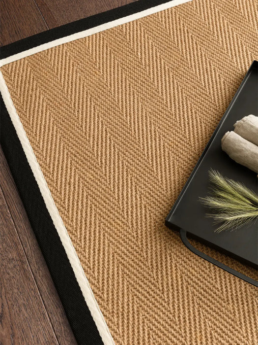 Bordo Herringbone Charcoal Cream