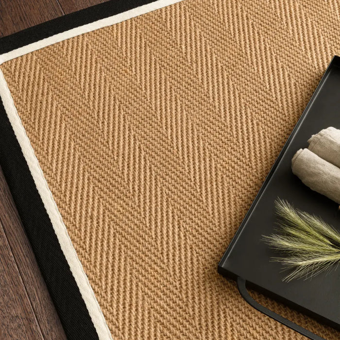 Bordo Herringbone Charcoal Cream