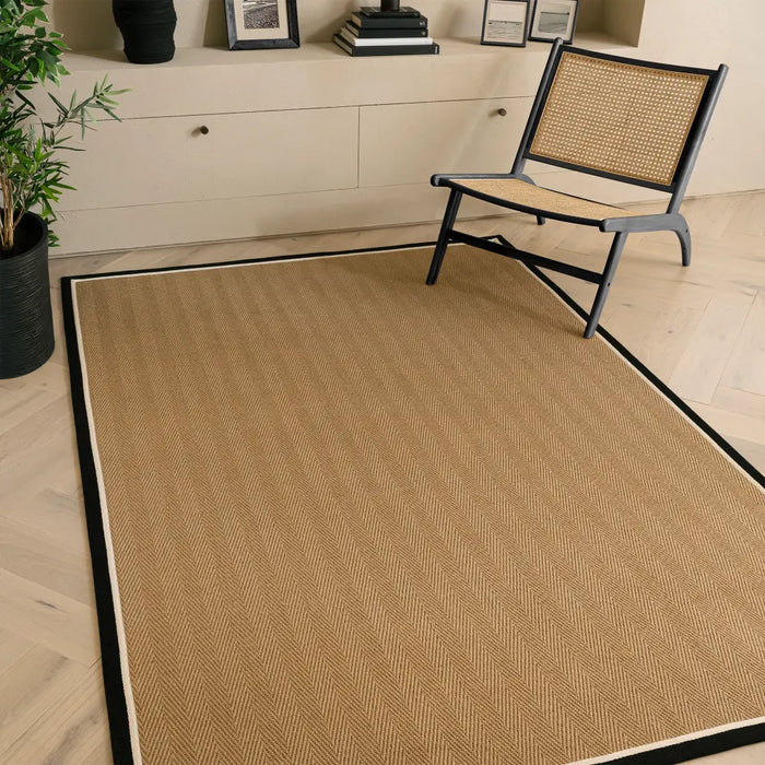 Bordo Herringbone Charcoal Cream