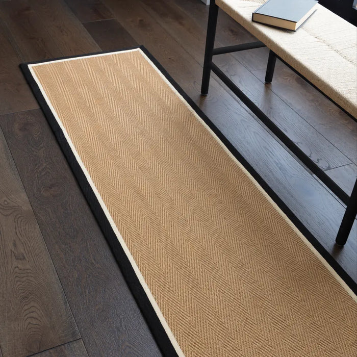 Bordo Herringbone Charcoal Cream