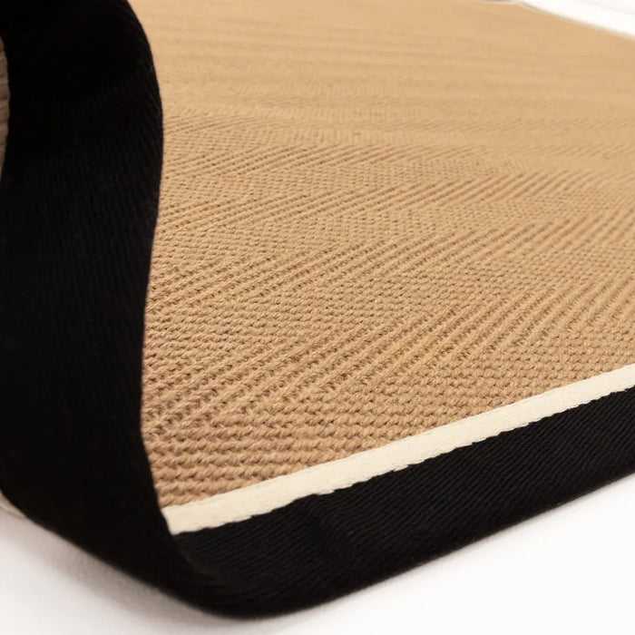 Bordo Herringbone Charcoal Cream