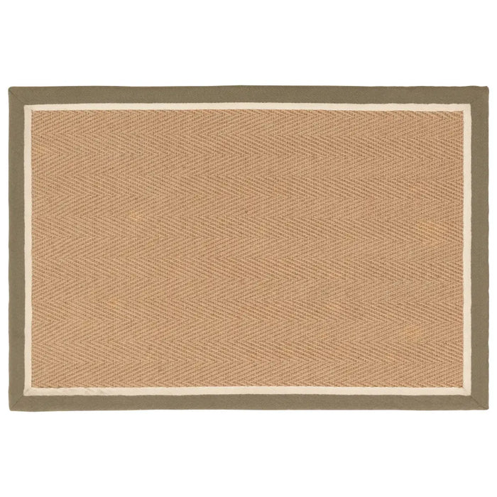 Bordo Herringbone Khaki Cream