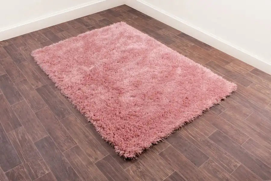 URCO boston boston blush Pink Living Room Shaggy Rug.
