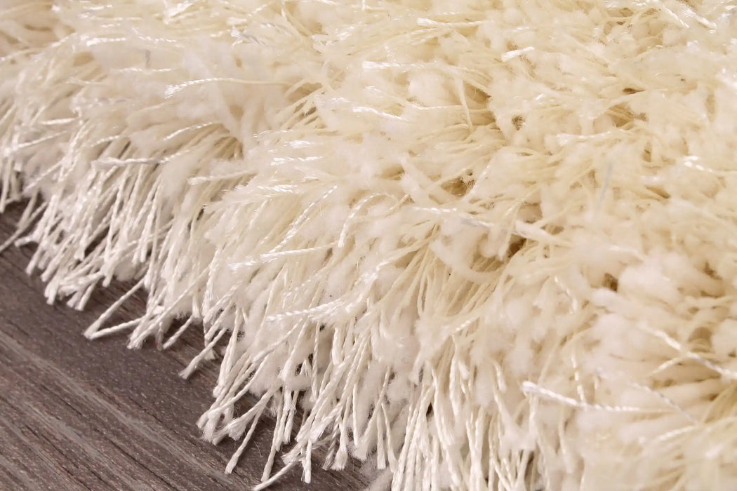 URCO boston boston cream Cream Living Room Shaggy Rug.