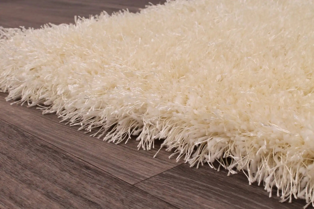 URCO boston boston cream Cream Living Room Shaggy Rug.