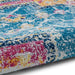 Think Rugs boston g0532 blue fuchsia Blue, Pink Living Room Moroccan Rug.