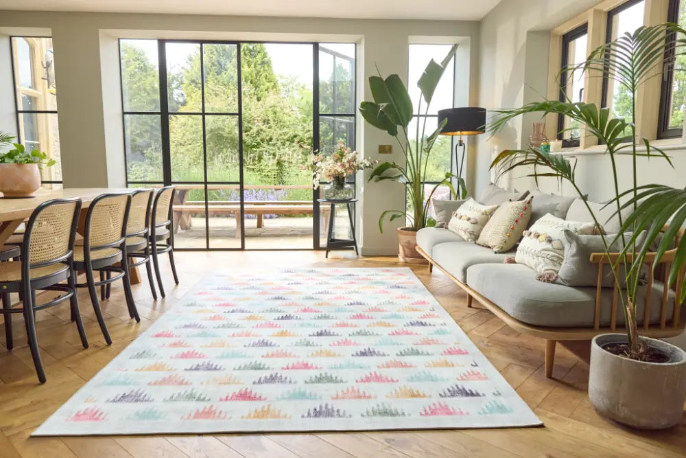 Hug Rug Eco-Washable Bretton Multi 120X185 Grey Rug — RugsDirect Online