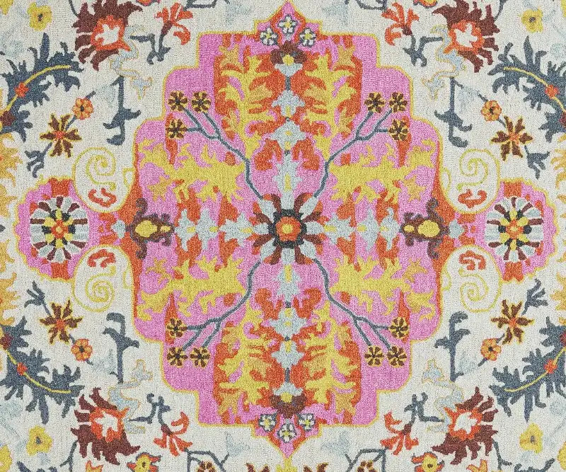 Asiatic bronte mulit Multicoloured Living Room Wool Rug.