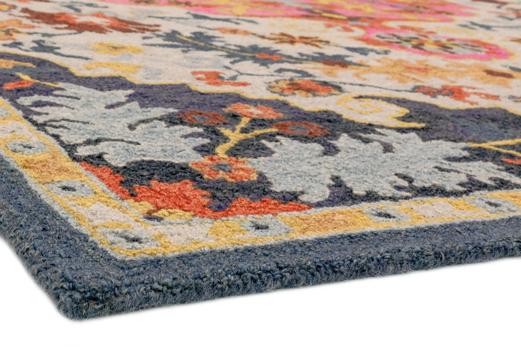 Asiatic bronte mulit Multicoloured Living Room Wool Rug.