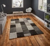 Think Rugs brooklyn 21830 grey black Grey, Black Living Room  Rug.