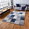 Think Rugs brooklyn 21830 grey blue Blue, Grey Living Room  Rug.