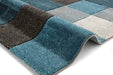 Think Rugs brooklyn 646 blue grey Blue, Grey Living Room  Rug.