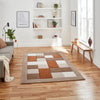 Think Rugs brooklyn brk04 beige terra Beige, Orange Living Room  Rug.