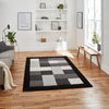 Think Rugs brooklyn brk04 black grey Grey, Black Living Room  Rug.