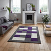 Think Rugs brooklyn brk04 grey purple Grey, Purple Living Room  Rug.