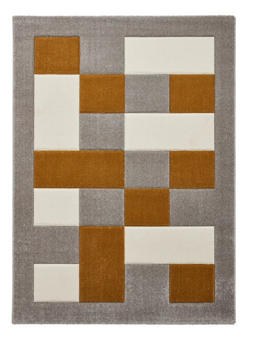 Think Rugs brooklyn brk04 grey yellow Grey, Yellow Living Room  Rug.