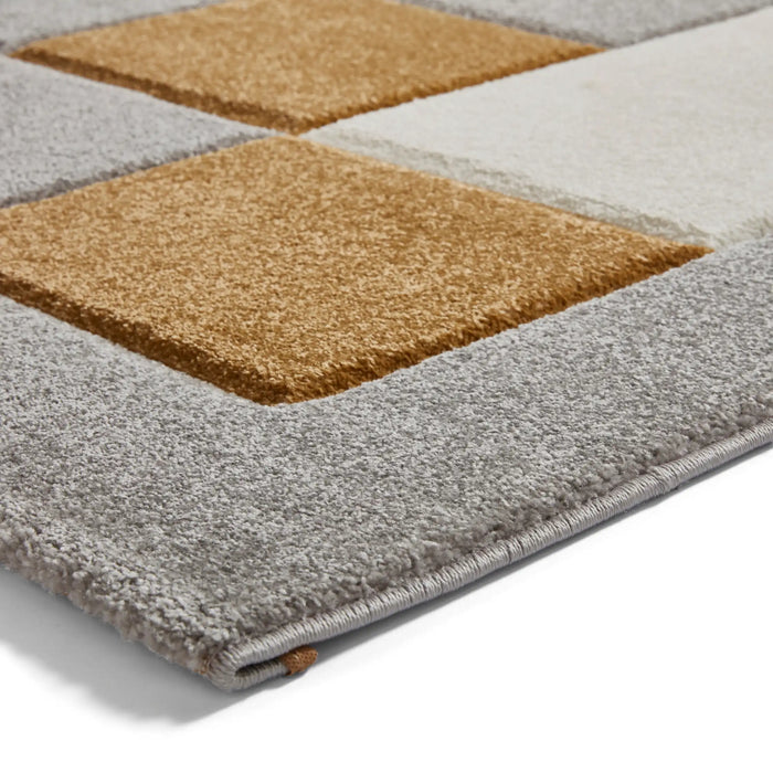 Think Rugs brooklyn brk04 grey yellow Grey, Yellow Living Room  Rug.