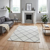 Think Rugs brooklyn brk35 cream grey Grey, Cream Living Room  Rug.