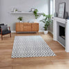 Think Rugs brooklyn brk89 grey white Grey, Cream Living Room  Rug.